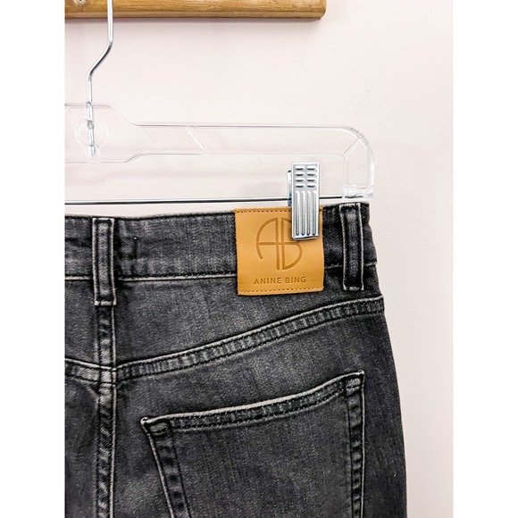 Anine Bing Kara Slim High Rise Jeans Size 26 NWT Grey - Picture 6 of 9